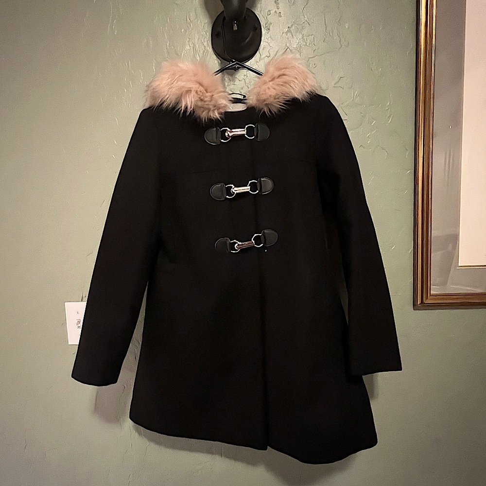 ASOS - black metal toggle coat - 4P